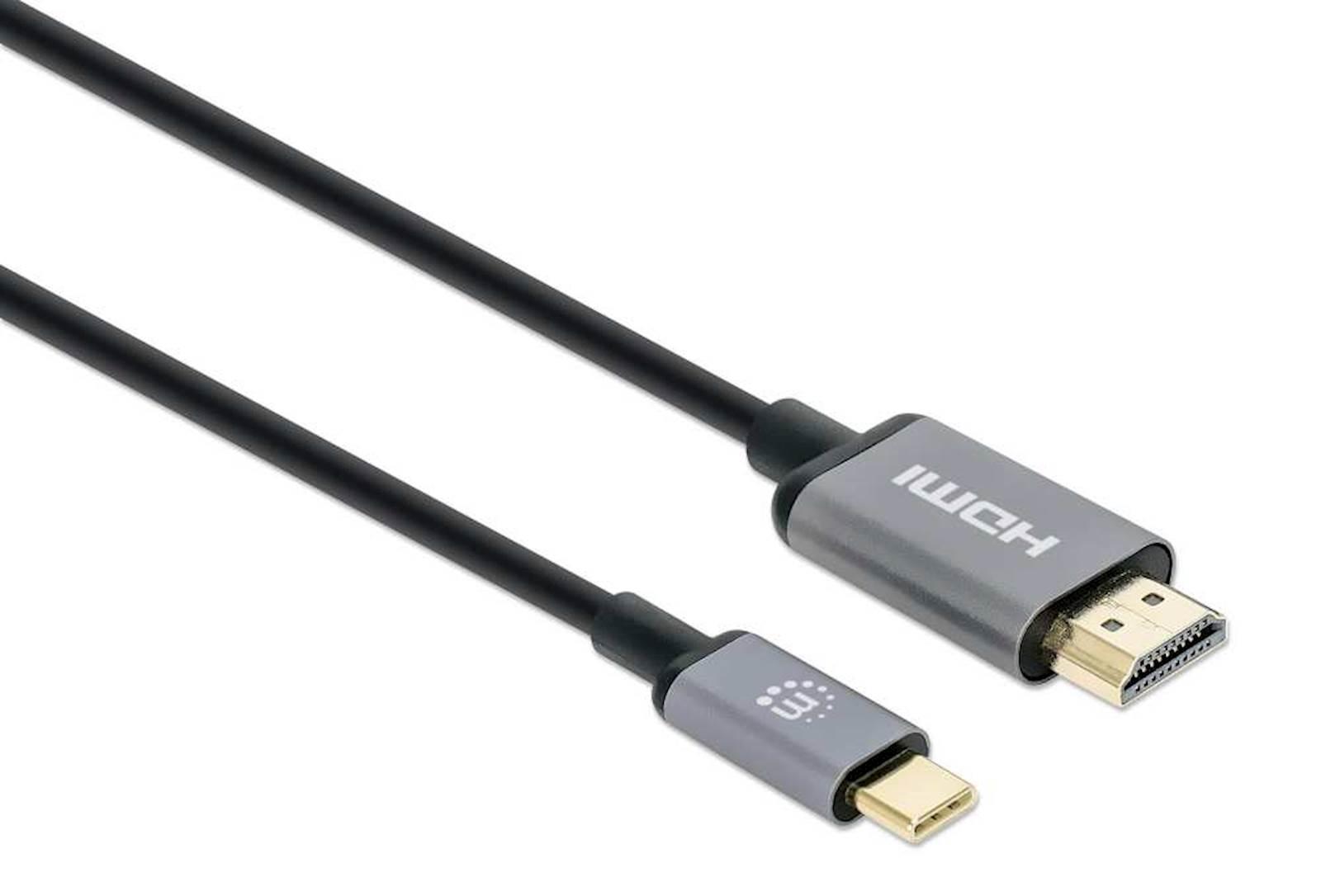 Kabel USB-C moški/HDMI moški MAHATTAN, (UHD) 4K@60Hz, 1 m, črna - slika 2