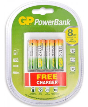 GP polnilne baterije 4 x AA 2700 mAh + polnilec za baterije AAA, AA - slika 3