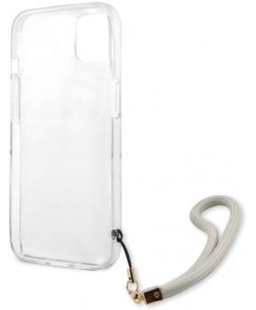 GUESS GUHCP13SKMABGR za iPhone 13 Mini - siv marmor shock silikonski ovitek s sivo zapestnico - slika 5
