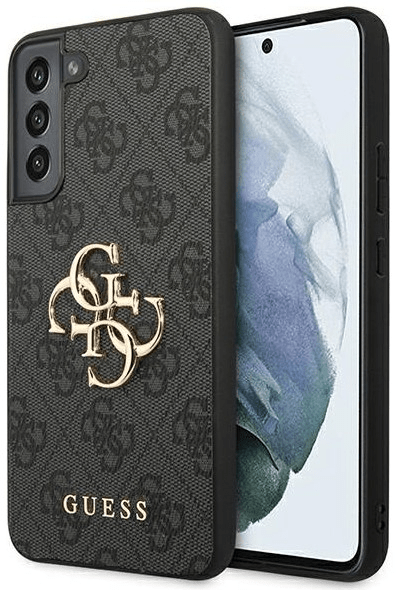 GUESS GUHCS22S4GMGGR silikonski ovitek za Samsung Galaxy S22 5G - črn z zlatim logom