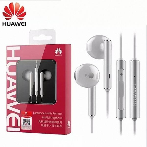 Huawei original SLUŠALKE AM116 s 3,5 vtičem z gumbom za nastavitev glasnosti - bele - EU Blister