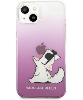 Originalen KARL LAGERFELD ovitek iPhone 13 Mini - Choupette Fun - prozorno pink zaščita - KLHCP13SCFNRCPI - slika 3
