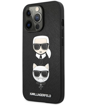 Originalen KARL LAGERFELD ovitek iPhone 13 Pro Max - Heads - črna zaščita - KLHCP13XSAKICKCBK - slika 3