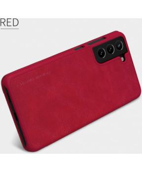 Nillkin preklopna torbica QIN za Samsung Galaxy S21 FE G990 - rdeča - slika 4