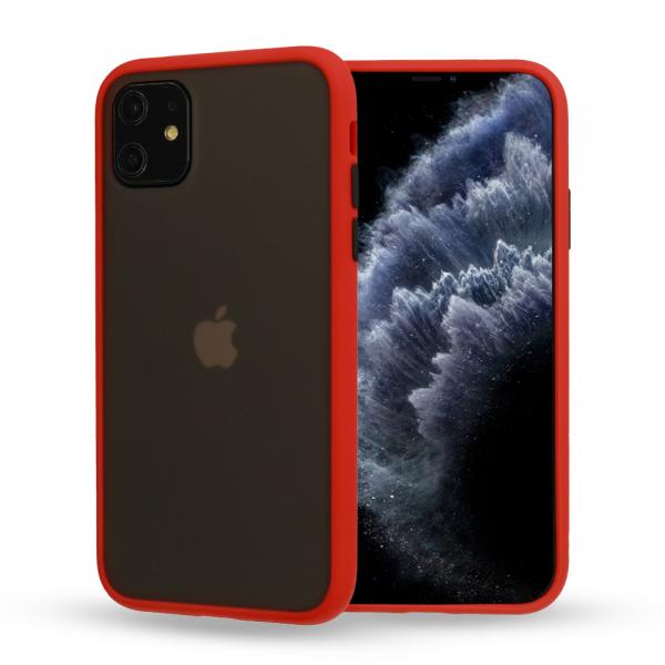 Silikonski ovitek s trdim zadnjim delom za Xiaomi Redmi 10T in 10T Pro - rdeč