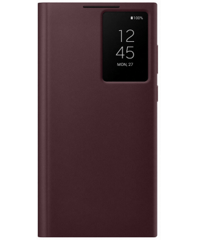 Samsung original torbica Clear View EF-ZS908CEE za Samsung Galaxy S22 Ultra 5G - bordo rdeča - slika 2