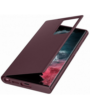 Samsung original torbica Clear View EF-ZS908CEE za Samsung Galaxy S22 Ultra 5G - bordo rdeča - slika 3