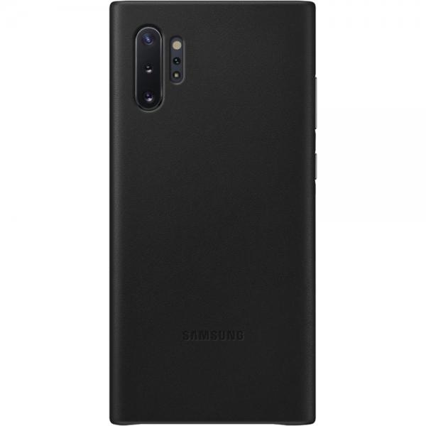 SAMSUNG original usnjen ovitek EF-VN970LBE za SAMSUNG Galaxy Note 10 N970 - zaščita zadnjega dela - črna