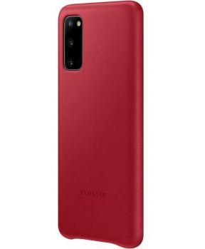 SAMSUNG original usnjen ovitek EF-VG980LRE za SAMSUNG Galaxy S20 G980 - zaščita zadnjega dela - rdeča - slika 3