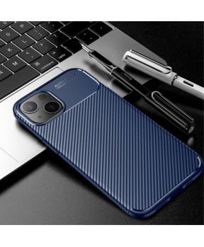 Silikonski ovitek Carbon za iPhone 13 Pro - moder - slika 4