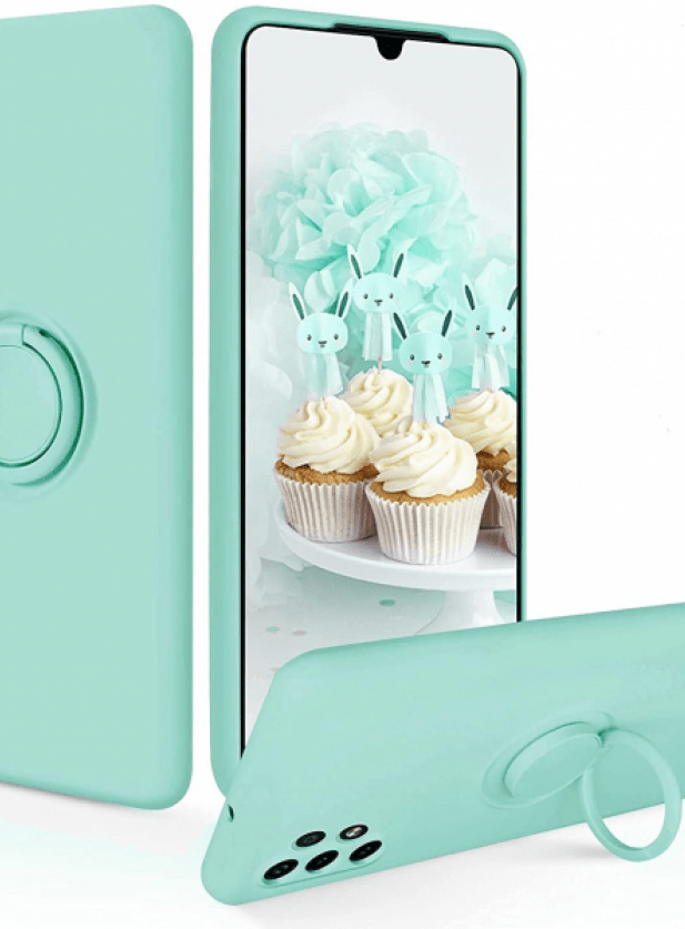 Silikonski ovitek Liquid Ring za Samsung Galaxy A33 5G A336 - mint