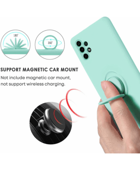 Silikonski ovitek Liquid Ring za Samsung Galaxy A33 5G A336 - mint - slika 3