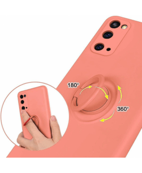 Silikonski ovitek Liquid Ring za Samsung Galaxy A73 5G - roza - slika 4
