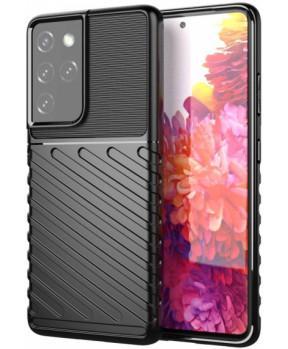 Silikonski ovitek Thunder Armor za Samsung Galaxy S21 Ultra G998 - črn - slika 2