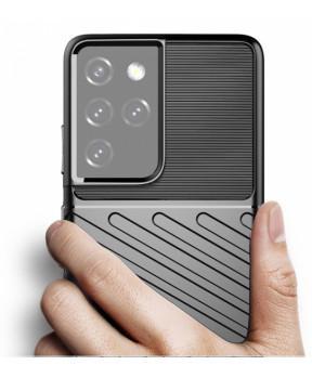Silikonski ovitek Thunder Armor za Samsung Galaxy S21 Ultra G998 - črn - slika 4