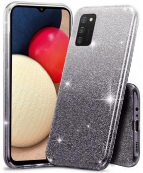 Silikonski ovitek z bleščicami Bling 2v1 za Samsung Galaxy S22 Ultra 5G - srebrno siv - slika 2