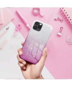 Silikonski ovitek z bleščicami Bling 2v1 za Xiaomi Redmi Note 10 / Note 10s - srebrno roza - slika 4