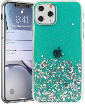 Silikonski ovitek z bleščicami SPARKLE za iPhone 13 Pro Max - zelen - slika 2