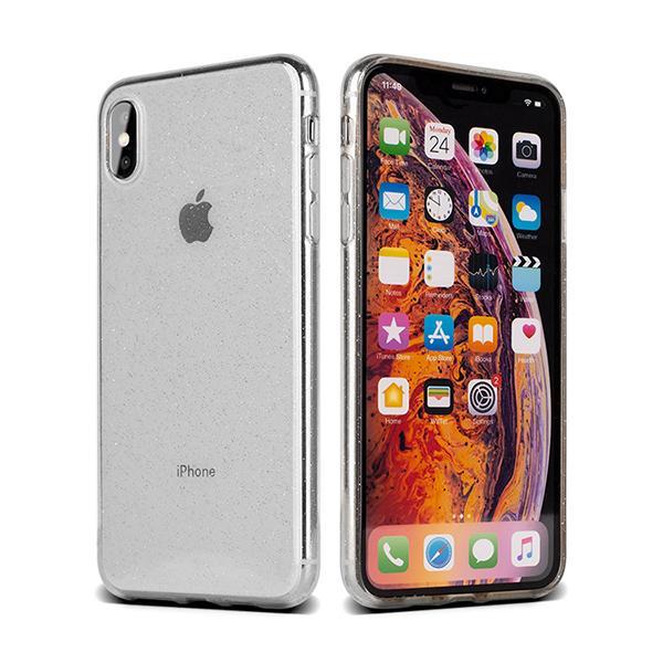 Silikonski ovitek z bleščicami za Samsung Galaxy A22 A226 5G - prozoren s srebrnimi bleščicami