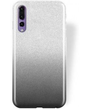 Silikonski ovitek z bleščicami Bling 2v1 za iPhone 12 Mini - srebrno siv - slika 2
