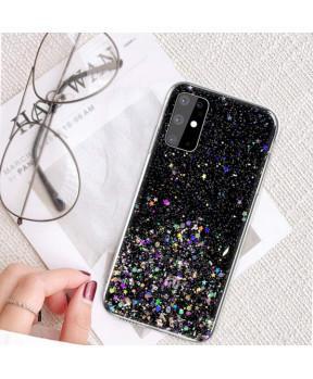 Silikonski ovitek z bleščicami SPARKLE za iPhone 12 Mini - črn - slika 4