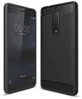 Silikonski ovitek za LG K11 / K10 2018 - mat carbon črn - slika 2