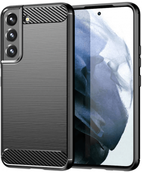 Silikonski ovitek za Samsung Galaxy S22 Plus 5G - mat carbon črn - slika 2