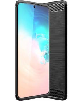 Silikonski ovitek za Samsung Galaxy S20 Plus G985 - mat carbon črn - slika 2