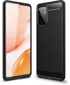 Silikonski ovitek za Samsung Galaxy A72 A726 - mat carbon črn - slika 3