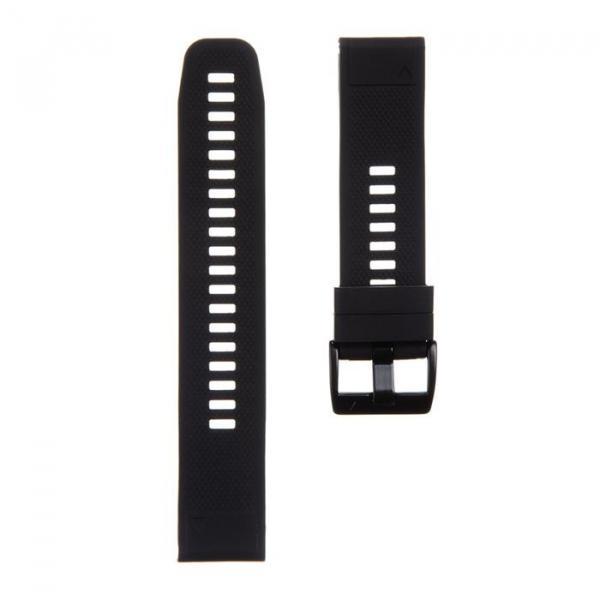 Silikonski pašček za uro 22 mm - Quick Fit - Fenix 5 / 6 - črn