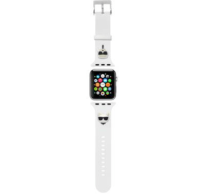 Silikonski pašček za uro Karl Lagerfeld KLAWMSLCKW za Apple Watch 38 / 40 mm - Heads bel