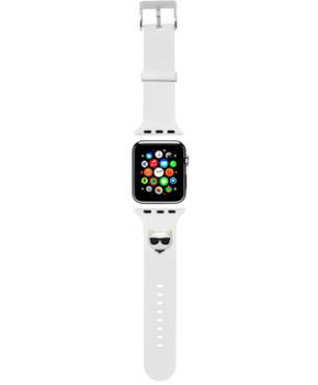 Karl Lagerfeld silikonski pašček za uro za Apple Watch 38 / 40 mm - Choupettes Head bel - KLAWMSLCW - slika 2