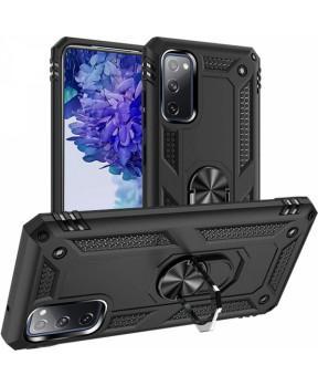 Silikonski ovitek Armor Ring za Samsung Galaxy A03s A037 - črn - slika 3