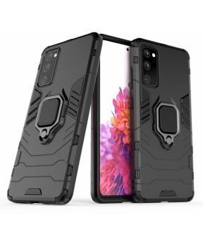 Silikonski ovitek Armor Ring za Samsung Galaxy A03s A037 - črn - slika 2