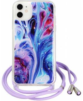 Storm silikonski ovitek z vrvico za Samsung Galaxy A72 A726 - moder - slika 2
