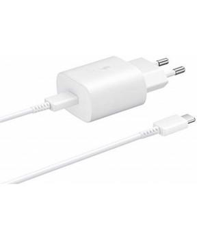 SAMSUNG HIŠNI POLNILEC EP-TA800XWE Super Fast Charge (Type C) in podatkovni kabel EP-DA705BWE (Type C - Type C) - bel - slika 2