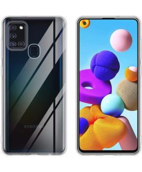 Ultra tanek silikonski ovitek za Samsung Galaxy A21s A217 - prozoren - slika 3