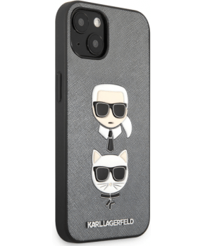 Originalen KARL LAGERFELD ovitek iPhone 13 Mini - Heads - siva zaščita - KLHCP13SSAKICKCSL - slika 2