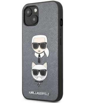 Originalen KARL LAGERFELD ovitek iPhone 13 Mini - Heads - siva zaščita - KLHCP13SSAKICKCSL - slika 3