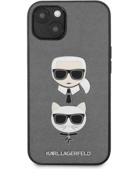 Originalen KARL LAGERFELD ovitek iPhone 13 Mini - Heads - siva zaščita - KLHCP13SSAKICKCSL - slika 5