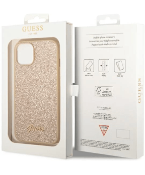 GUESS GUHCP14MHGGSHD ovitek za iPhone 14 Plus 6.7 - zlat z bleščicami - slika 3