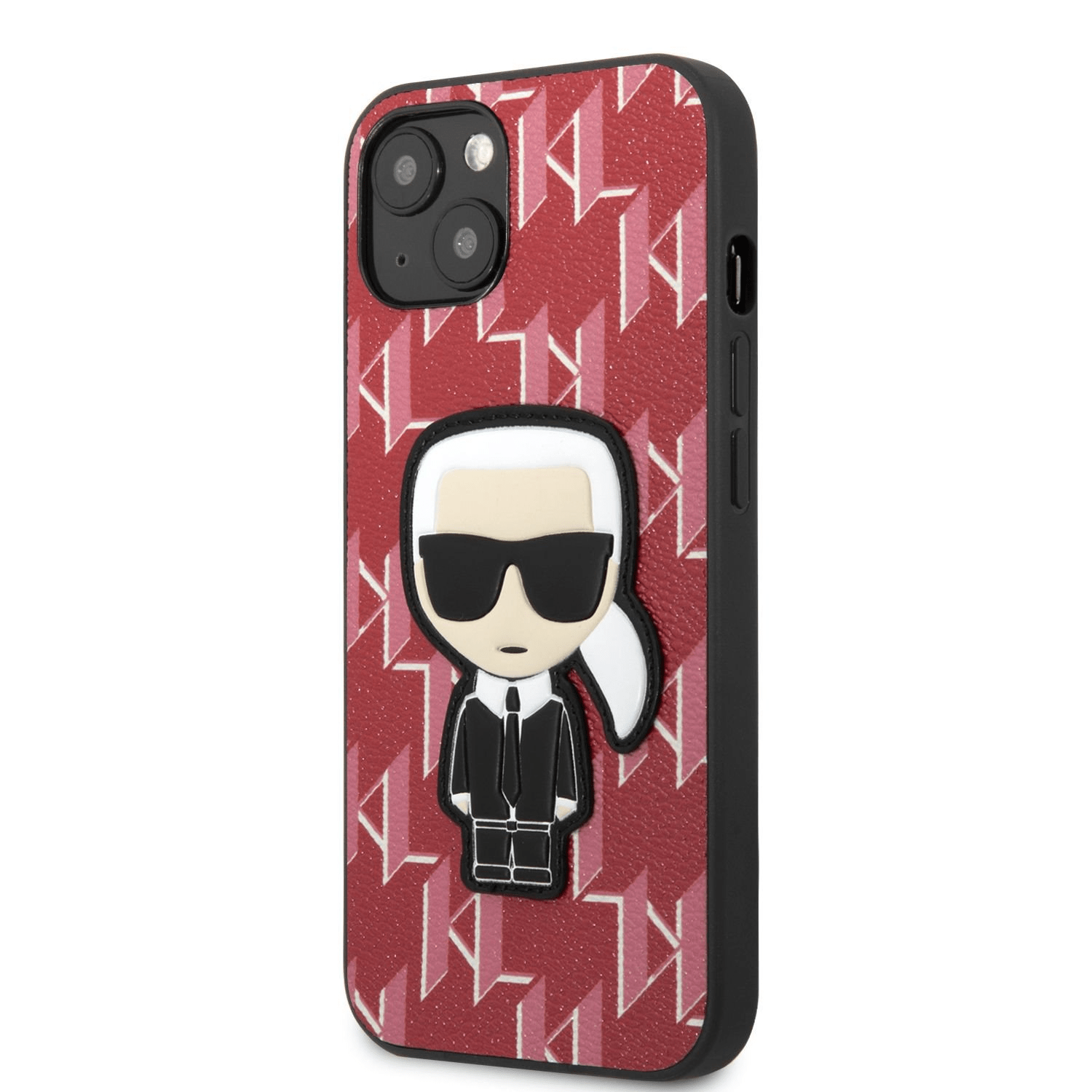 Originalen KARL LAGERFELD ovitek iPhone 13 6.1 - Monogram ikonik - rdeča zaščita - KLHCP13MPMNIKPI