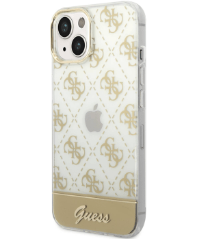 GUESS GUHCP14SHG4MHG ovitek za iPhone 14 6.1 - prozoren z zlatimi potiskom - slika 3