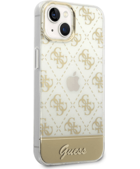 GUESS GUHCP14SHG4MHG ovitek za iPhone 14 6.1 - prozoren z zlatimi potiskom - slika 5