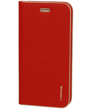Havana Premium preklopna torbica Xiaomi Mi 11 Lite - rdeča z zlatim robom - slika 2