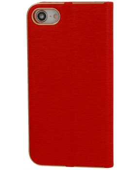 Havana Premium preklopna torbica Xiaomi Mi 11 Lite - rdeča z zlatim robom - slika 3