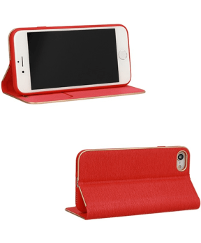 Havana Premium preklopna torbica Xiaomi Mi 11 Lite - rdeča z zlatim robom - slika 5