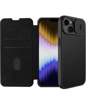 Nillkin preklopna torbica QIN Pro z zaščito kamere za iPhone 14 6.1 - črna - slika 2