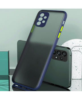 Silikonski ovitek s trdim zadnjim delom za Samsung Galaxy A23 - moder - slika 4