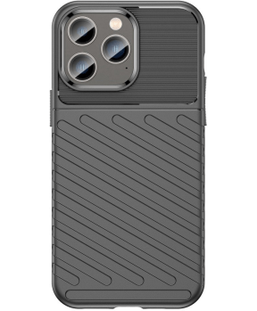 Silikonski ovitek Thunder Armor za iPhone 14 Pro Max - črn - slika 2